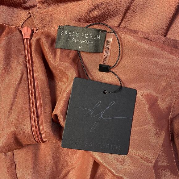 Dress Forum NWT Dusty Rose Asymmetrical Ruffle Romper Size M Boho - Picture 2 of 10